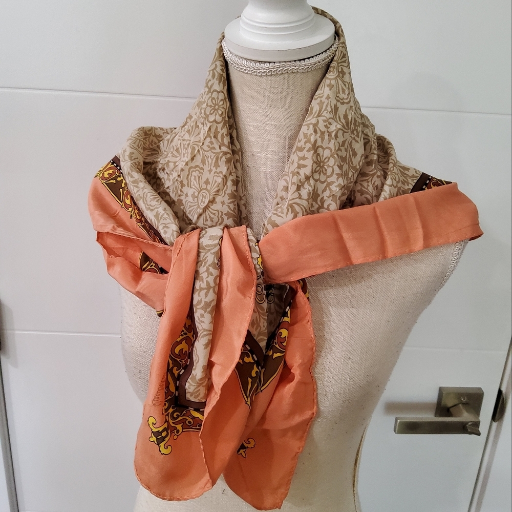 Manlio Bonetti Vintage Silk Printed Scarf